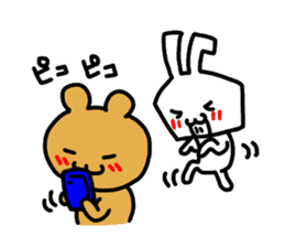 premium rabbit & bear sticker #9011471