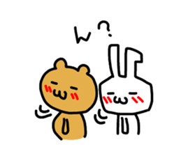 premium rabbit & bear sticker #9011482