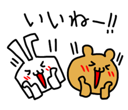 premium rabbit & bear sticker #9011489