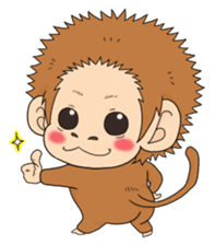 The monkey design sticker second edition sticker #9012020
