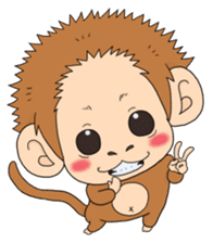 The monkey design sticker second edition sticker #9012021