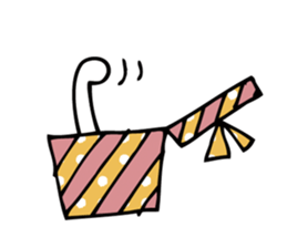 New Year's stickers of the white cat sticker #9012343