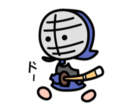 Heart-warming kendo boy sticker #9014386
