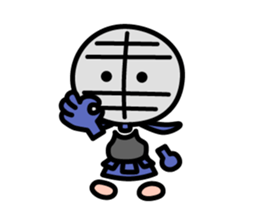 Heart-warming kendo boy sticker #9014387