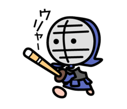 Heart-warming kendo boy sticker #9014389