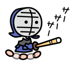 Heart-warming kendo boy sticker #9014391