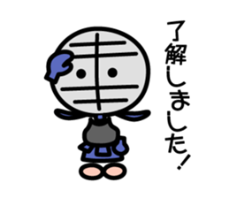 Heart-warming kendo boy sticker #9014395