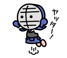 Heart-warming kendo boy sticker #9014399
