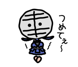 Heart-warming kendo boy sticker #9014401