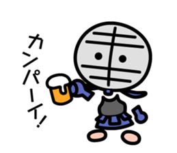 Heart-warming kendo boy sticker #9014404
