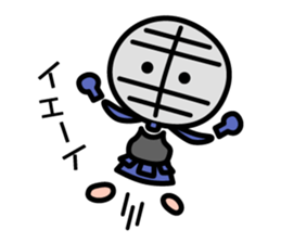 Heart-warming kendo boy sticker #9014420