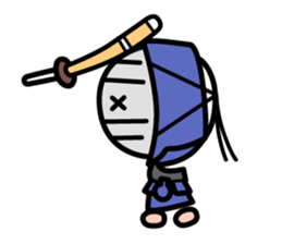Heart-warming kendo boy sticker #9014421