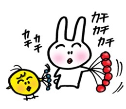 Geji eyebrow rabbit sticker #9014624