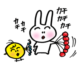 Geji eyebrow rabbit sticker #9014624