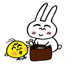 Geji eyebrow rabbit sticker #9014628