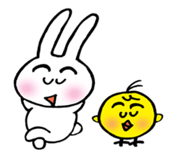Geji eyebrow rabbit sticker #9014630
