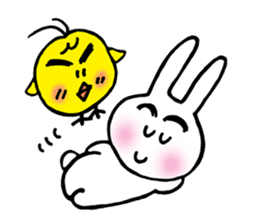 Geji eyebrow rabbit sticker #9014631