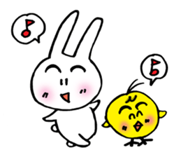 Geji eyebrow rabbit sticker #9014632