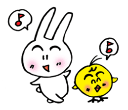 Geji eyebrow rabbit sticker #9014632