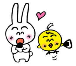 Geji eyebrow rabbit sticker #9014634