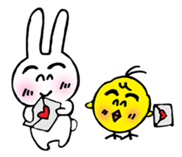 Geji eyebrow rabbit sticker #9014636