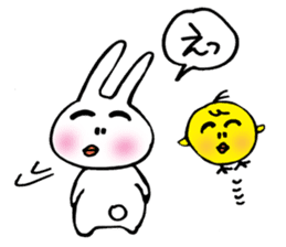 Geji eyebrow rabbit sticker #9014637