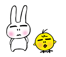 Geji eyebrow rabbit sticker #9014638