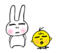 Geji eyebrow rabbit sticker #9014638