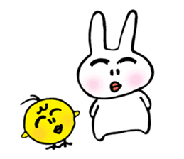 Geji eyebrow rabbit sticker #9014639