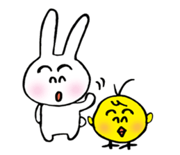 Geji eyebrow rabbit sticker #9014640