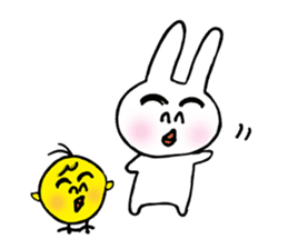 Geji eyebrow rabbit sticker #9014641