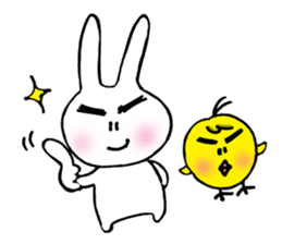 Geji eyebrow rabbit sticker #9014642
