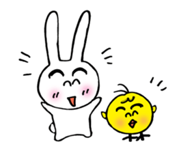 Geji eyebrow rabbit sticker #9014643