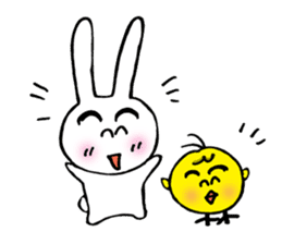Geji eyebrow rabbit sticker #9014643