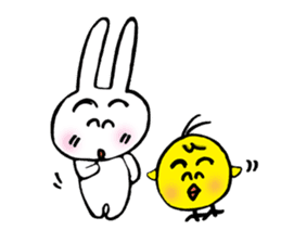 Geji eyebrow rabbit sticker #9014644
