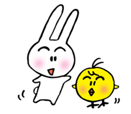 Geji eyebrow rabbit sticker #9014645
