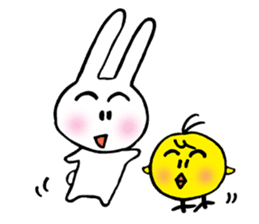 Geji eyebrow rabbit sticker #9014645