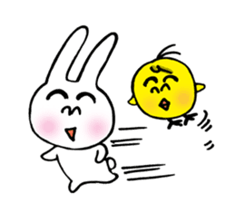 Geji eyebrow rabbit sticker #9014646