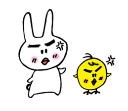 Geji eyebrow rabbit sticker #9014649