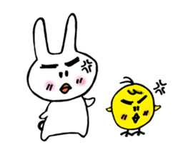 Geji eyebrow rabbit sticker #9014649