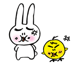 Geji eyebrow rabbit sticker #9014650