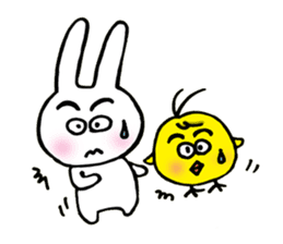 Geji eyebrow rabbit sticker #9014651