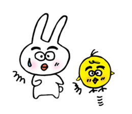 Geji eyebrow rabbit sticker #9014652