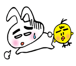 Geji eyebrow rabbit sticker #9014653