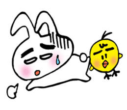 Geji eyebrow rabbit sticker #9014653