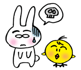 Geji eyebrow rabbit sticker #9014654