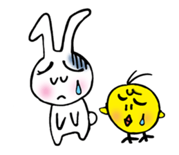 Geji eyebrow rabbit sticker #9014655