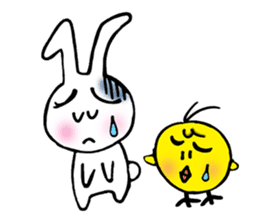 Geji eyebrow rabbit sticker #9014655