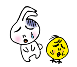 Geji eyebrow rabbit sticker #9014656