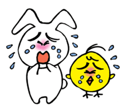 Geji eyebrow rabbit sticker #9014657